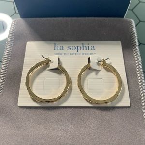 Lia Sophia gold earrings